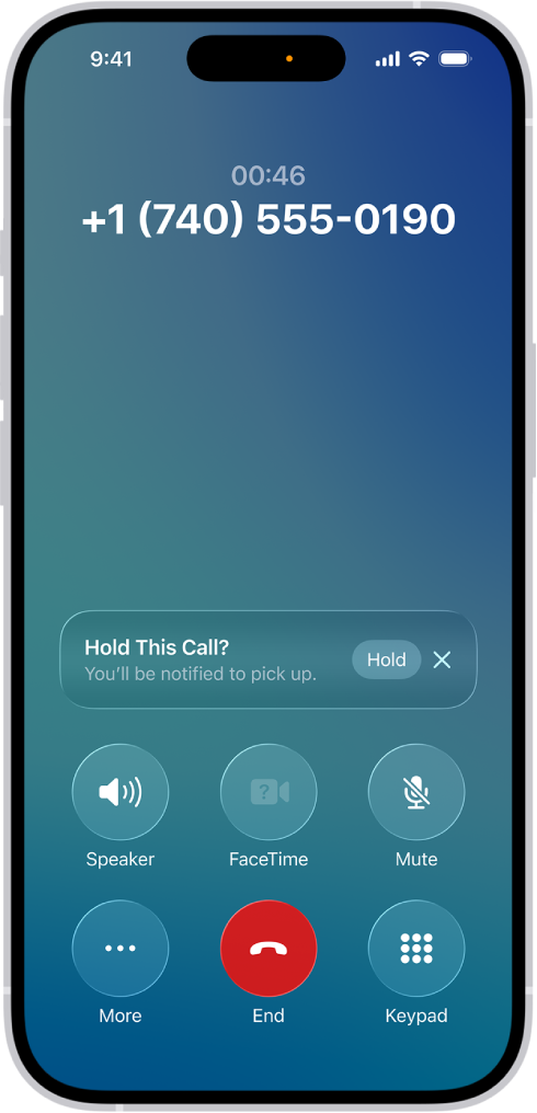 hold this call ios 26