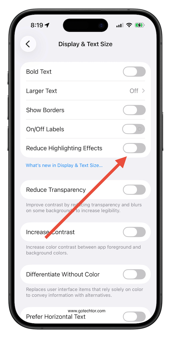 ios 26.4 reduce highlights effects