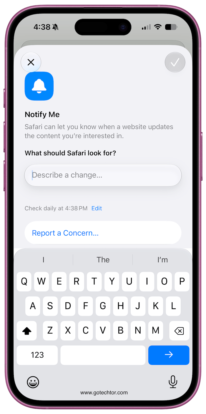 safari notify me ios 27