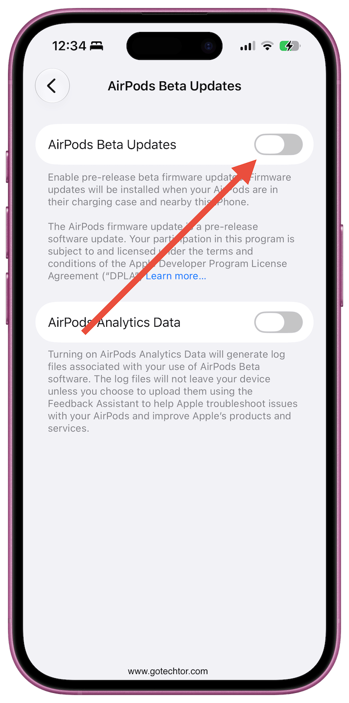 airpods beta firmware updates