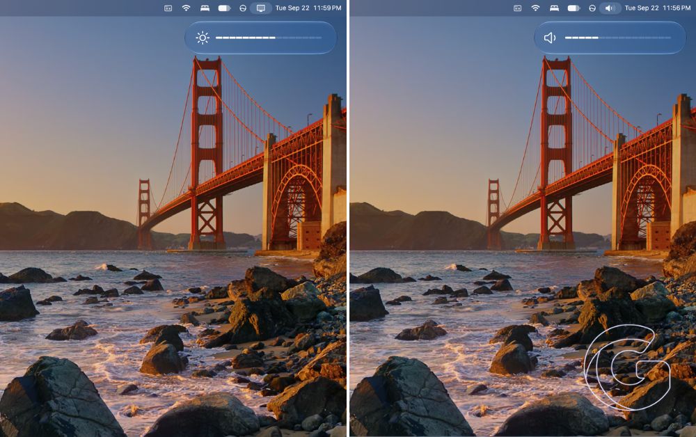 macos 27.2 beta 2 brightness volume new design